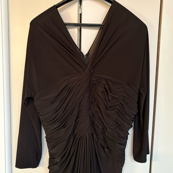 Tadashi Shoji Black Long Sleeve Gown - Picture 2 of 7